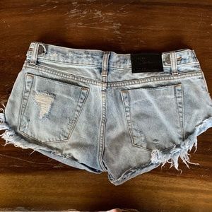 low slung denim shorts ONE x ONE TEASPOON